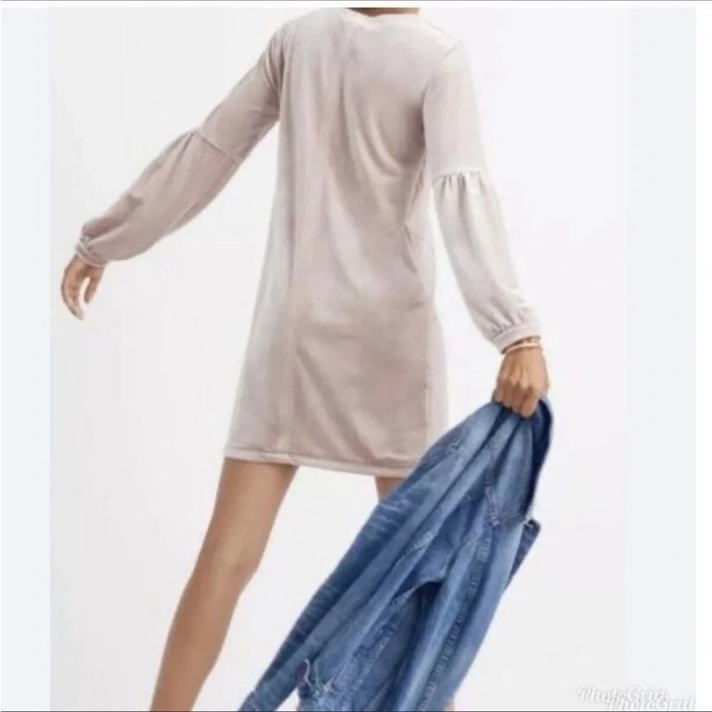 NWT MADEWELL Velvet‎ Balloon Sleeve Mini Dress